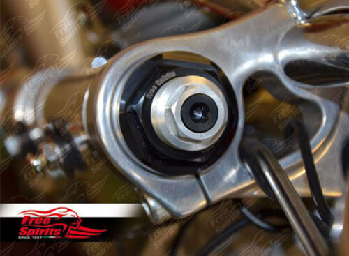 Fork Spring Preload Adjustment kit for all Harley Davidson 49 mm fork tube (Black)