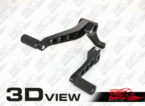 Brake pedal and gear pedal for Harley Davidson Sportster (Black)