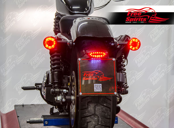 porta matriculas para moto LED para motocicleta, soporte Universal  modificado para Harley Sportster Chopper - AliExpress