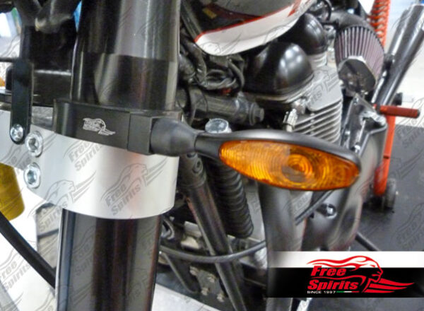 Front indicator light bracket for Harley Davidson, Buell & Triumph