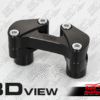 Risers Oversize (28.6 mm - 1 1/8”) wide 80 mm (Black)