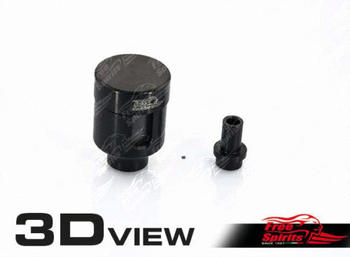 Brake fluid reservoir direct mount for Triumph (Black)