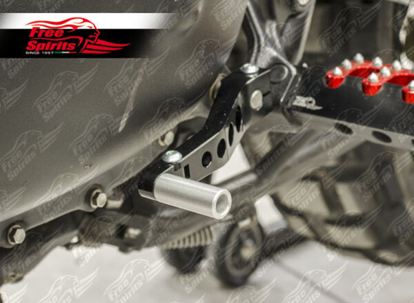 Reclining pedals kit for Triumph Scrambler (Black)