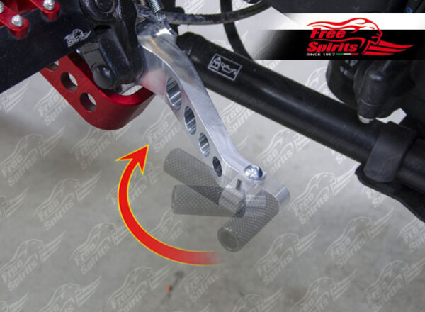 Reclining pedals kit for Triumph Scrambler (Silver)