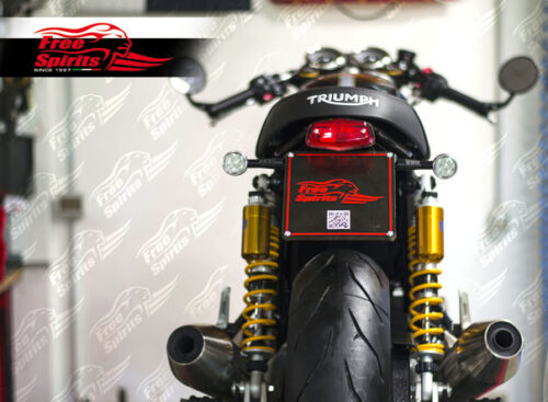 Undertray & license plate (Lucas E11) for Triumph Thruxton 1200 & Speed Twin
