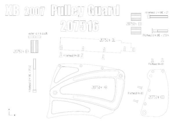 Buell XB Pulley Cover (2006-2007) (Contrast Cut)