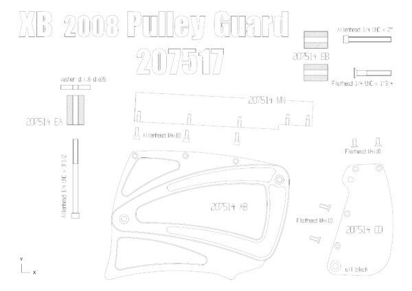 Pulley Cover for Buell XB 2008 up (Contrast Cut)