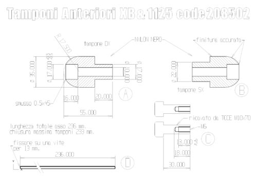 Axle Sliders / Protector Front for Buell XB & 1125