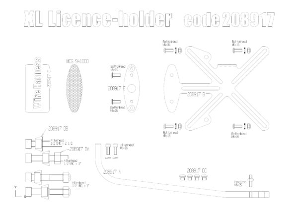 License plate bracket for Harley Davidson Sportster