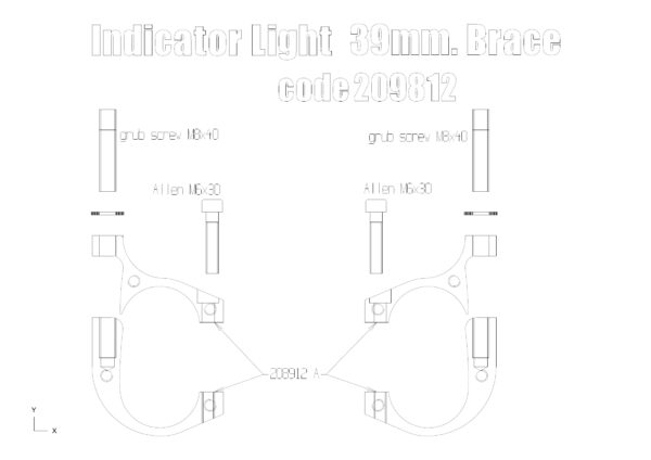 Front indicator light bracket for Harley Davidson Sportster