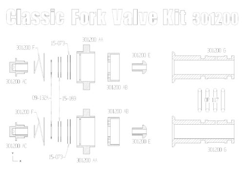 Fork upgrade kit for Triumph Classic