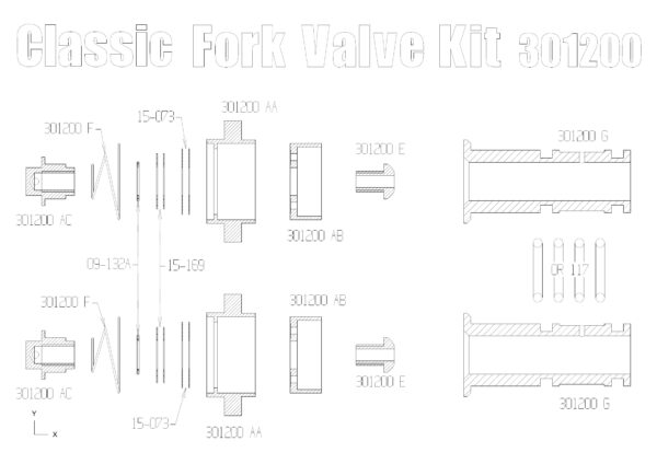 Fork upgrade kit for Triumph Classic