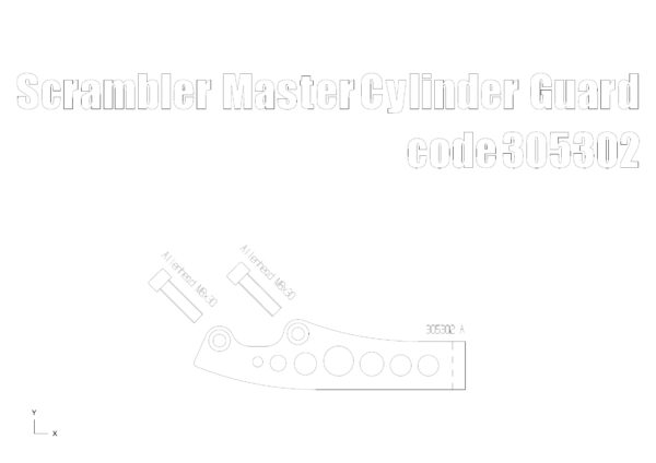 Master cylinder guard for Triumph Scrambler (Black)