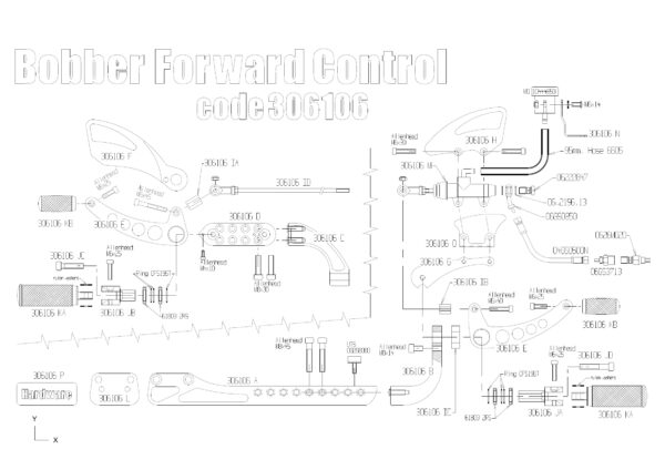 Triumph Bobber forward control kit