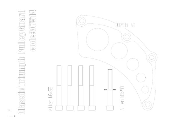 Sprocket Cover for Triumph Classic & Cruiser (Contrast Cut)