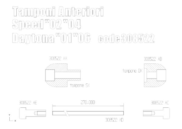 Axle Protector / Sliders front for Triumph Speed Triple 02-04 & Daytona 01-06