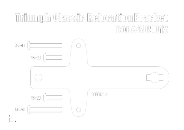 Voltage Regulator relocation bracket for Triumph Classic