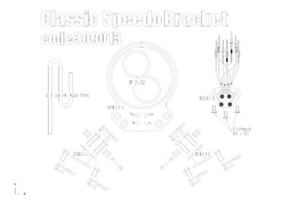 Dash board (Cafè Racer) for Triumph Classic (Black)