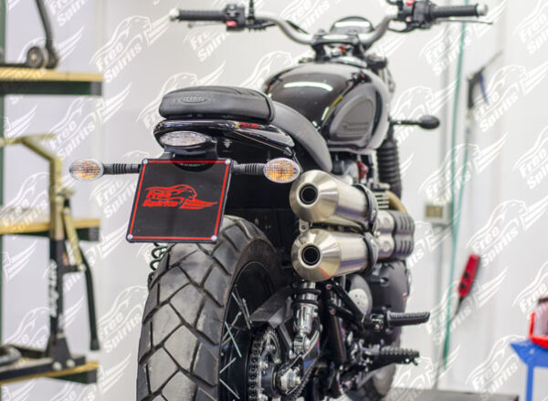 Undertray & license plate for Triumph Street Twin/Cup/Scrambler & Bonnevile T100/T120 2016 up