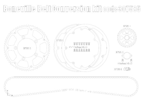 Belt drive conversion for Triumph Bonneville