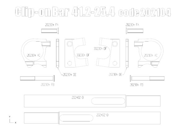 Clip on for fork diameter 41,2 mm