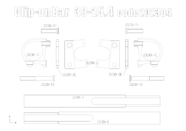 Clip on for fork diameter 39 mm