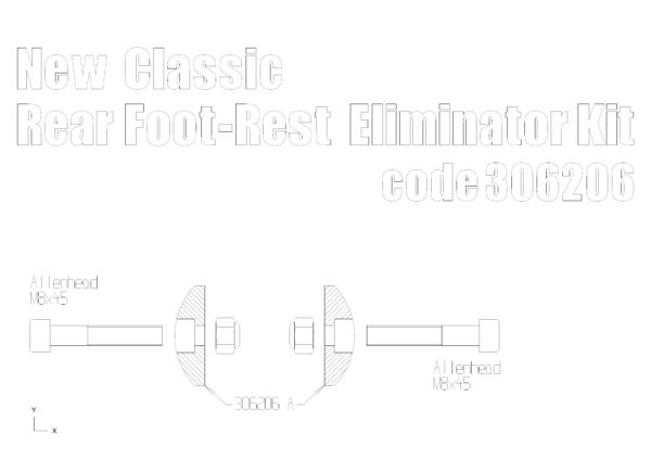 Triumph Classic passenger foot-rest eliminator kit