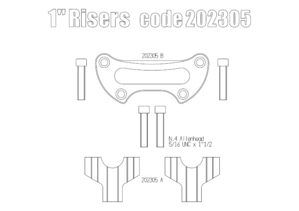 Harley Davidson Risers for stock handlebar