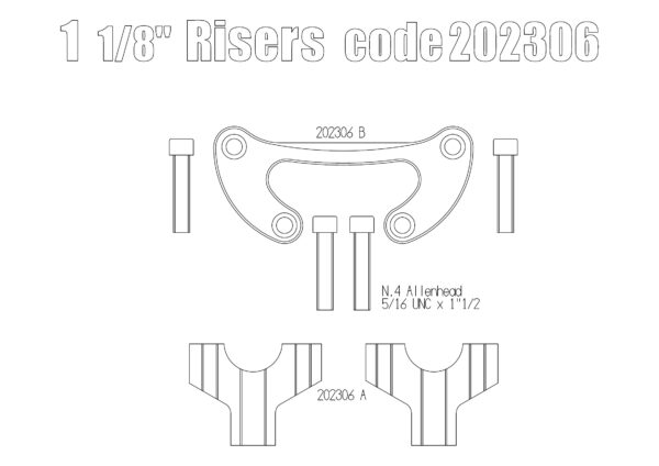 Risers Handlebar Oversize for Harley Davidson