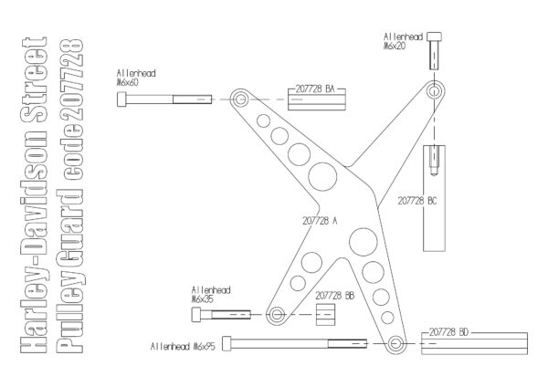 Harley Davidson Street sprocket guard (X Type)