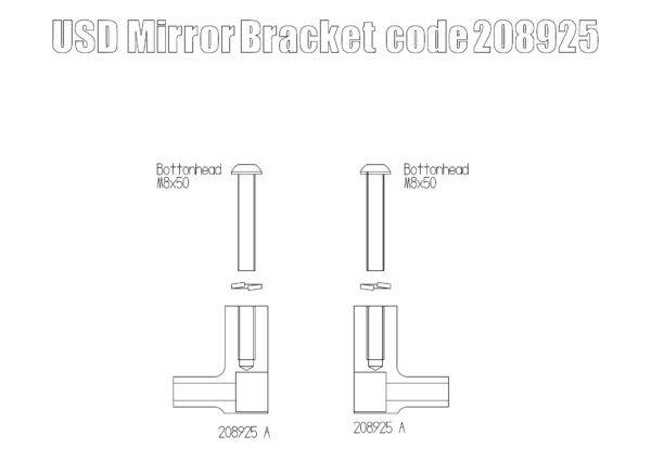 Mirror bracket USD for Harley Davidson