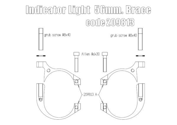 Front indicator light bracket for Harley Davidson XR1200 X & V-Rod