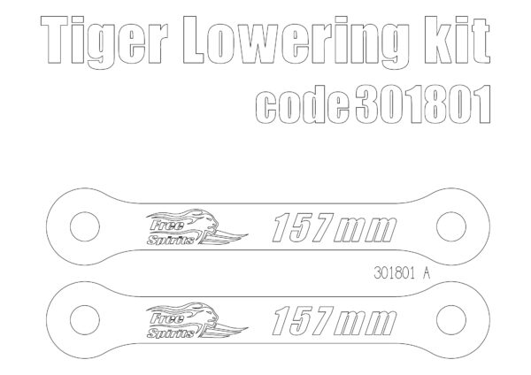 Rear suspension lowering kit (-10 mm) for Triumph Tiger 800