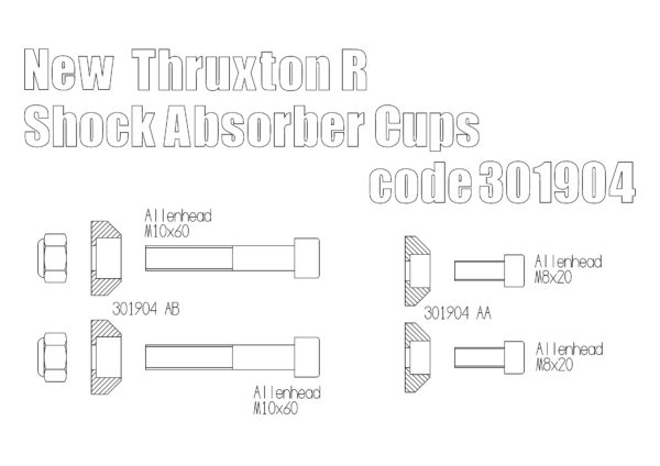 Triumph Thruxton R damper kit plugs