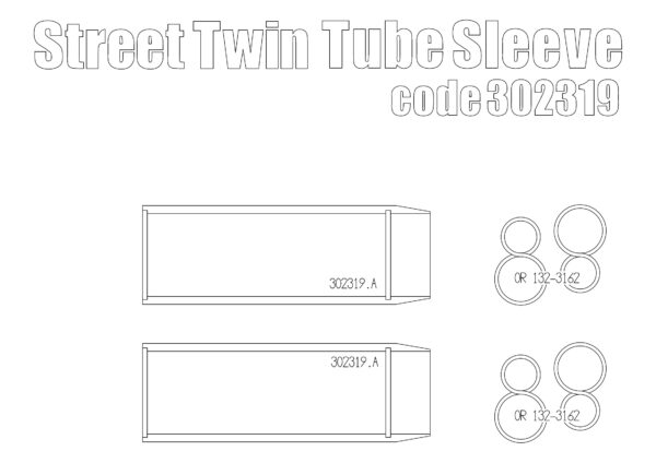 Triumph Street Twin, Street Scrambler & Bobber upper fork cover (Black)