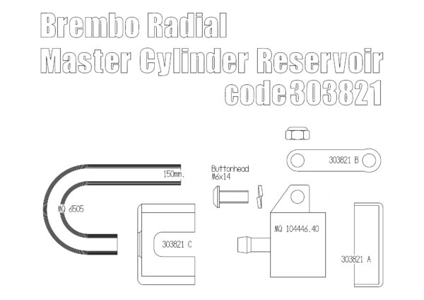 Brake fluid reservoir kit