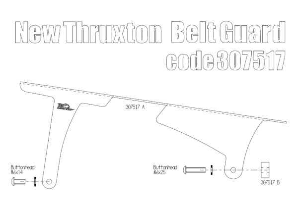 Belt guard for Triumph Thruxton 1200