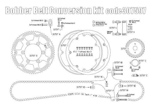 Belt drive conversion for Triumph Bobber