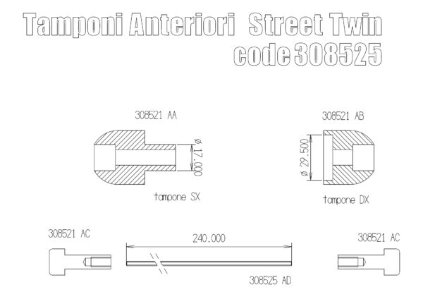 Triumph New Classic Front Axle Protector/Sliders