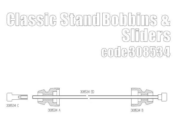 Paddock stand bobbins for Triumph Classic