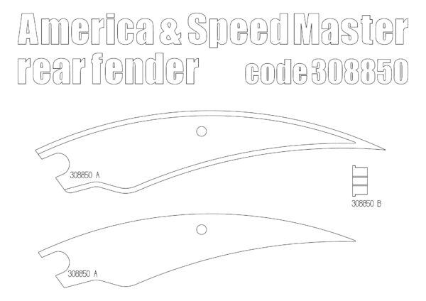 Triumph America & Speedmaster Fiber short rear fender