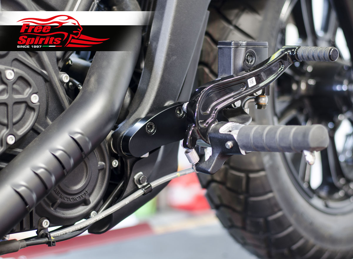 Kit supports d’avancement 80mm commandes Indian Scout Bobber et