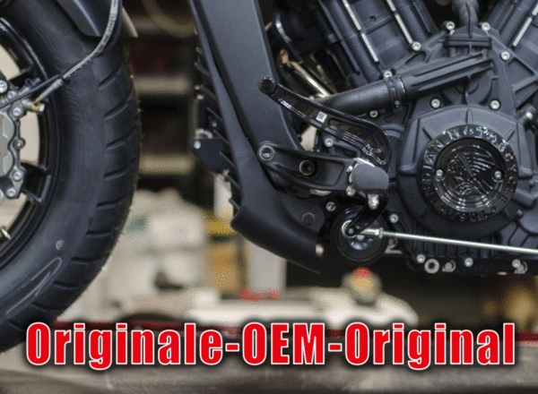 Extended forward controls adaptors plates (80mm) for Indian Scout Bobber