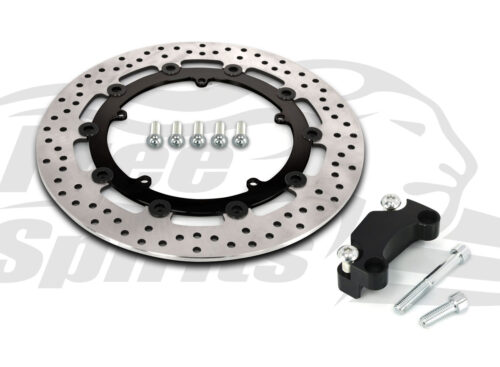 Harley Davidson Dyna (Cast wheels) 2008-2017 - Brake rotor kit (Black) 320 mm & pads