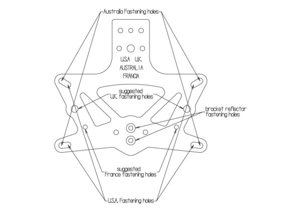 License plate (Short Cut) for Triumph Speed Twin - KIT