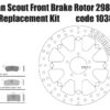 Indian Scout OEM replacement front brake rotor 298mm & pads - Image 7