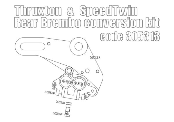 Triumph Thruxton 1200 & Speed Twin rear Brembo Caliper kit