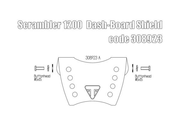 Dash board shield for Triumph Scrambler 1200