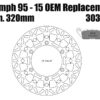 Triumph 95-15 - OEM replacement front brake rotor 320mm & pads