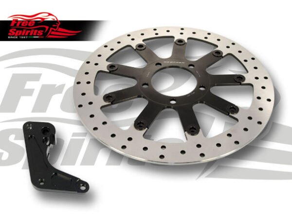 Triumph Street Twin/Cup/Scrambler, Bobber & T100 2016 up - Upgrade floating front brake rotor kit (340 mm) & pads